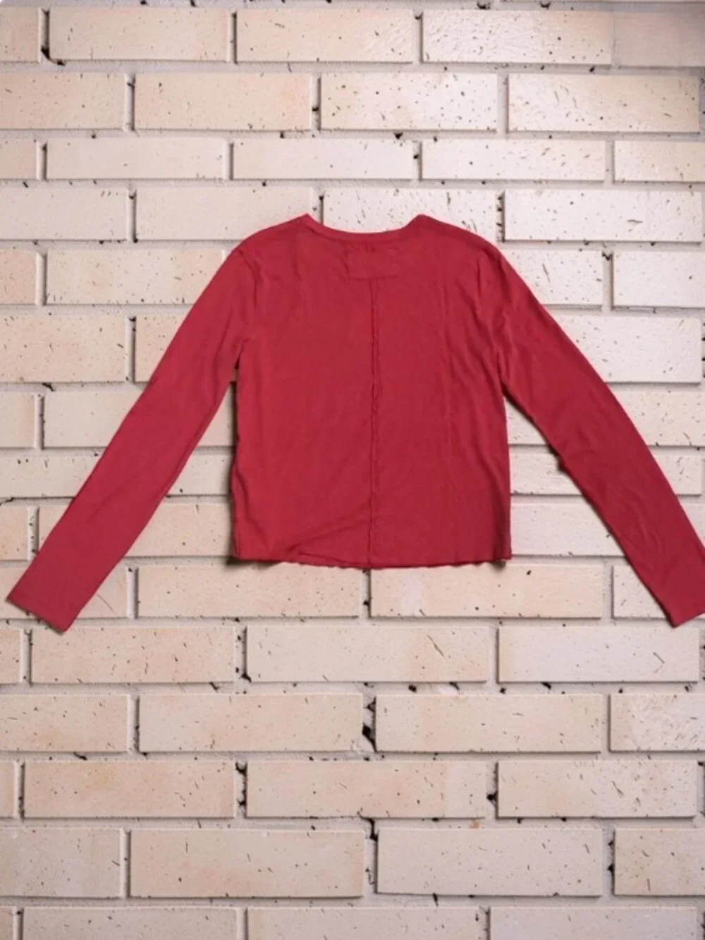 NWT Free People We The Free Nova Long Sleeve Tee in Rococco Red - Size Small